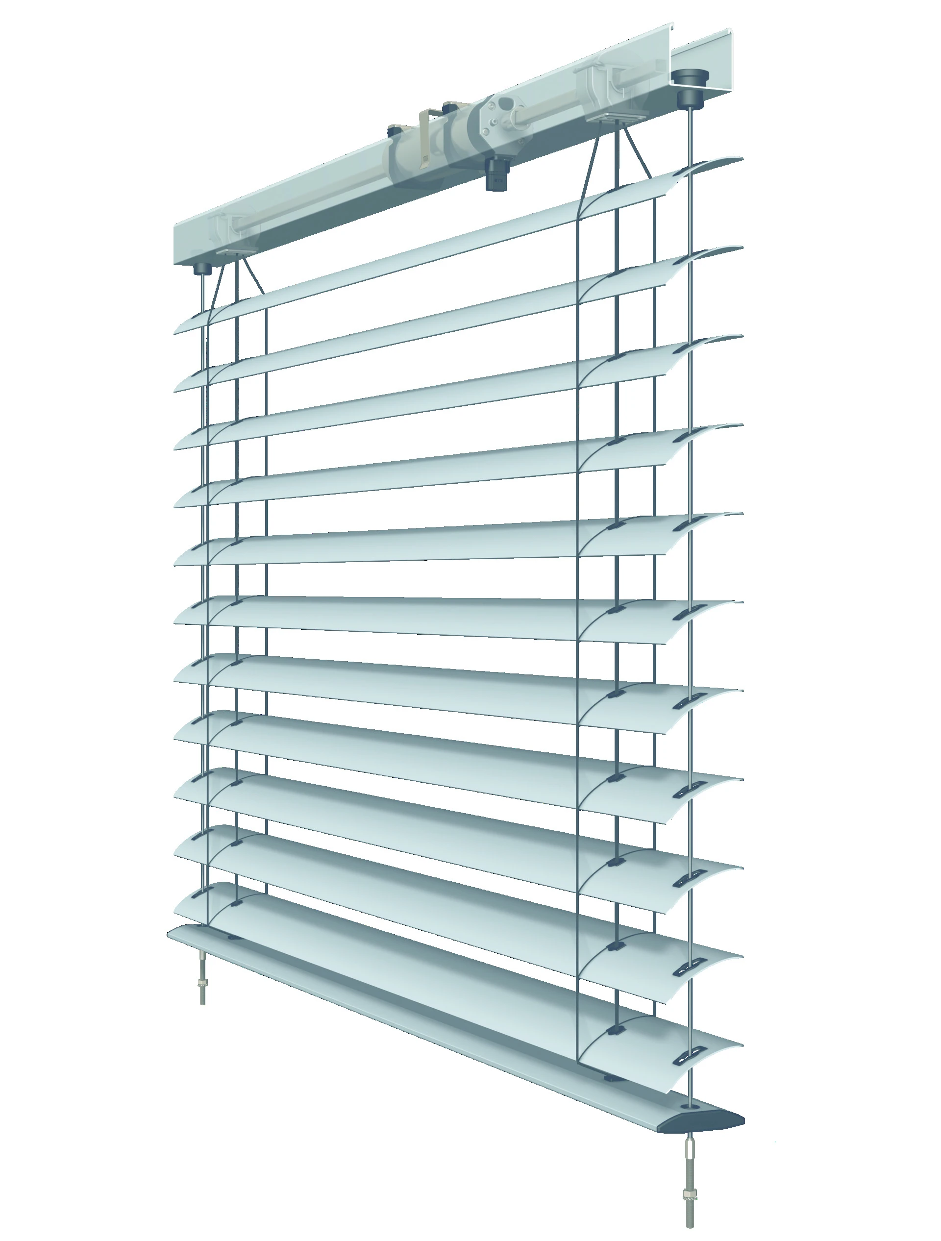 Detailansicht einer modernen Jalousie mit Lamellen